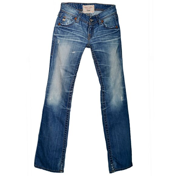 Big Star "Sophie" Distressed Jeans Size 27L Low Rise Boot Cut - Picture 11 of 11